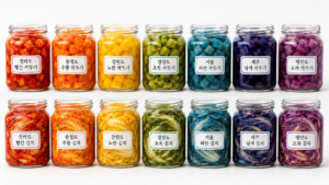 무지개색 단무지 치킨무