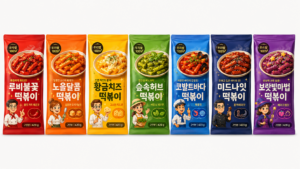 무지개색 단무지 치킨무