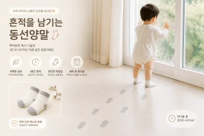 아이의 흔적을 남기는 양말 - 이미지 2